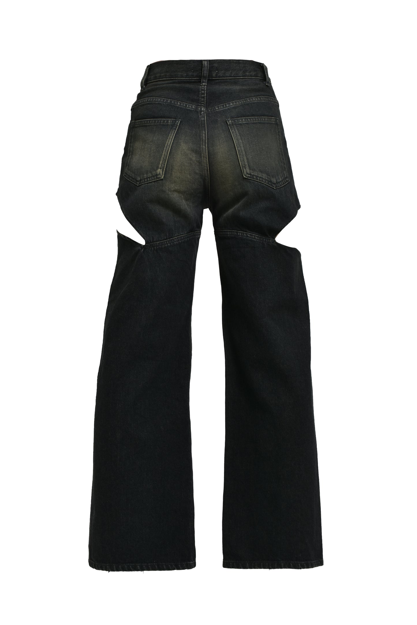 CUTOFF DENIM PANTS / BLK