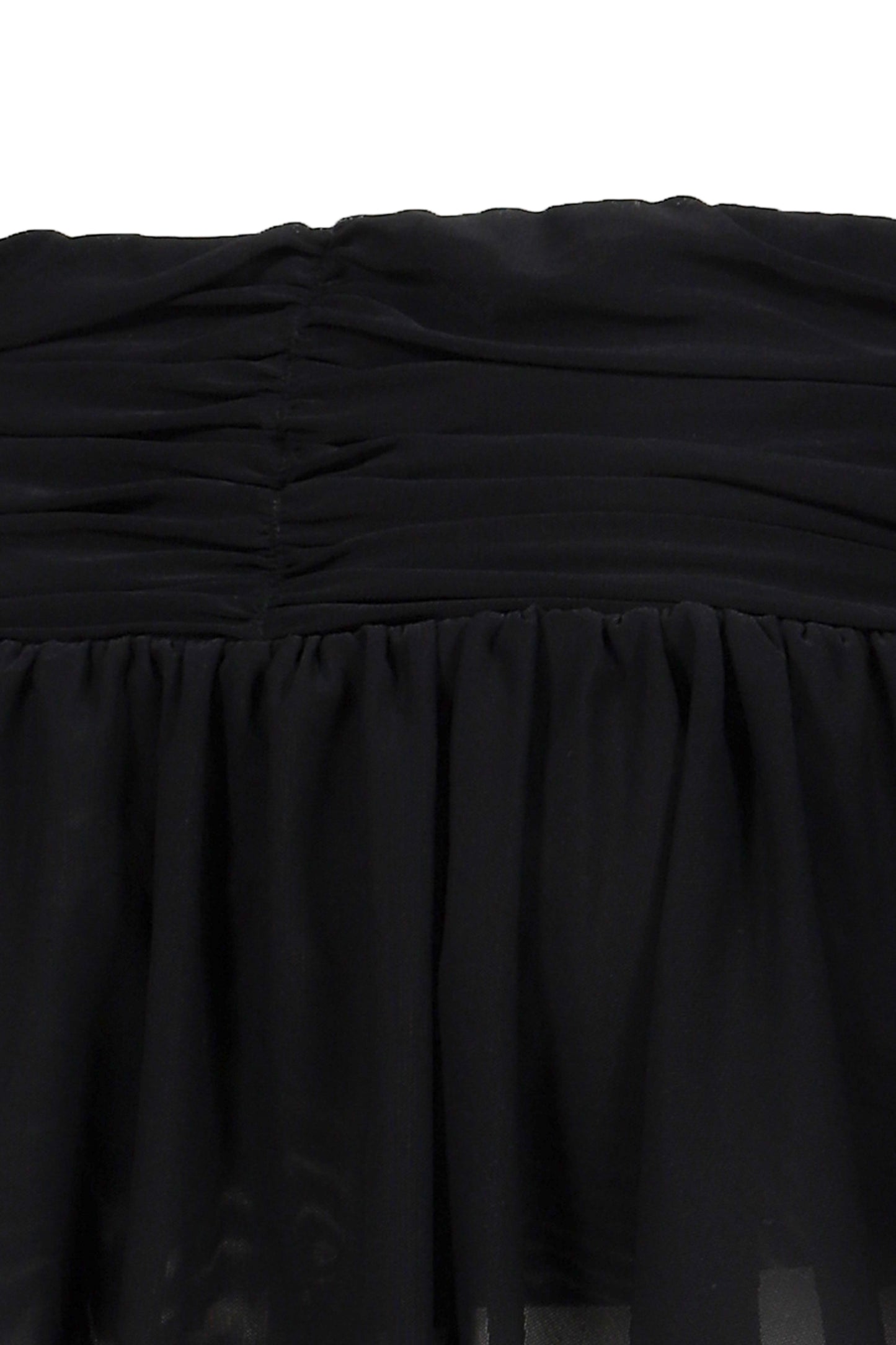 MICRO MINI GATHER SKIRTS / BLK