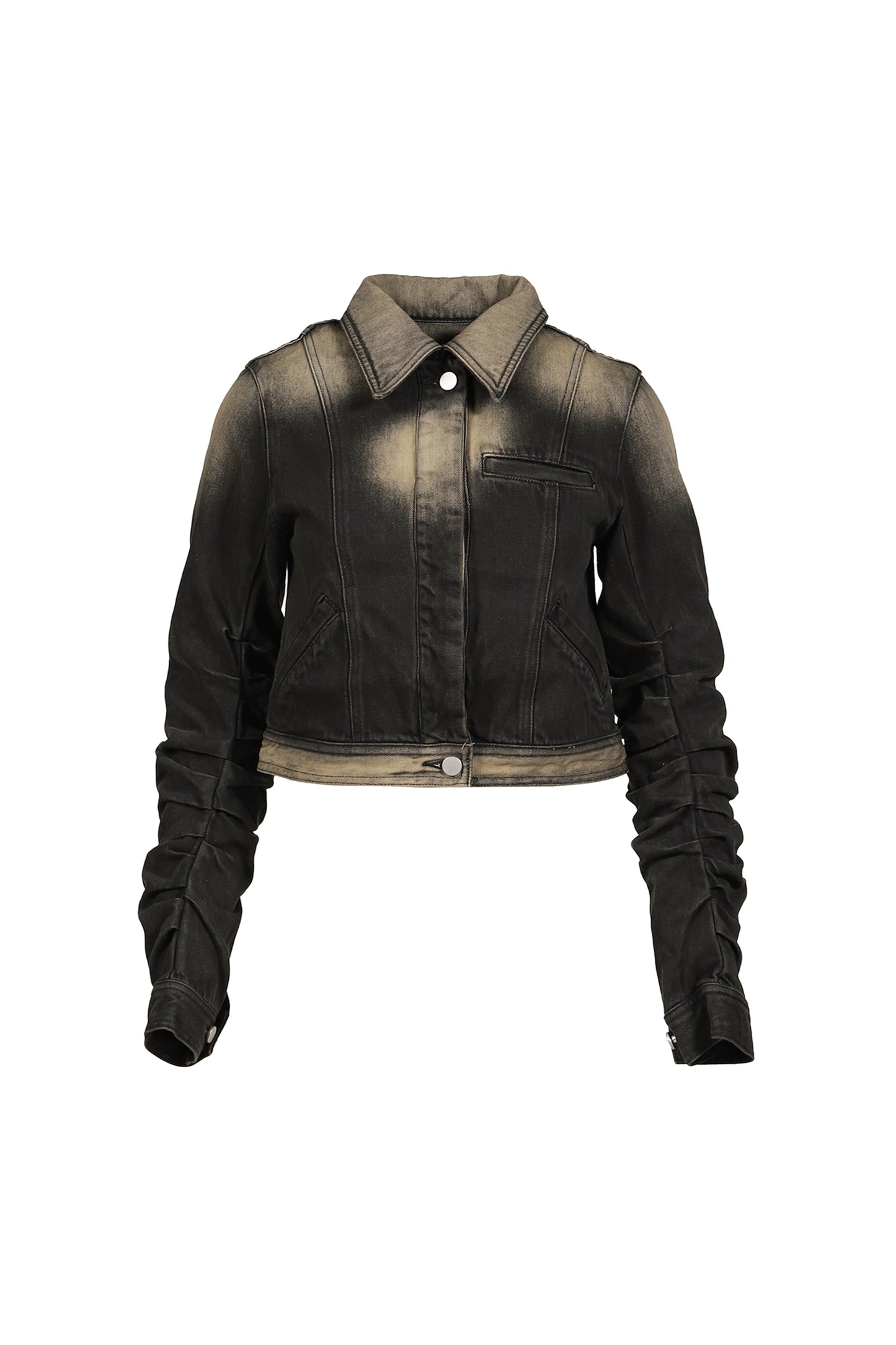 LOOSED SLEEVE DENIM JACKET / BLK