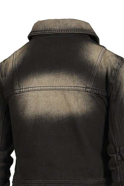 LOOSED SLEEVE DENIM JACKET / BLK