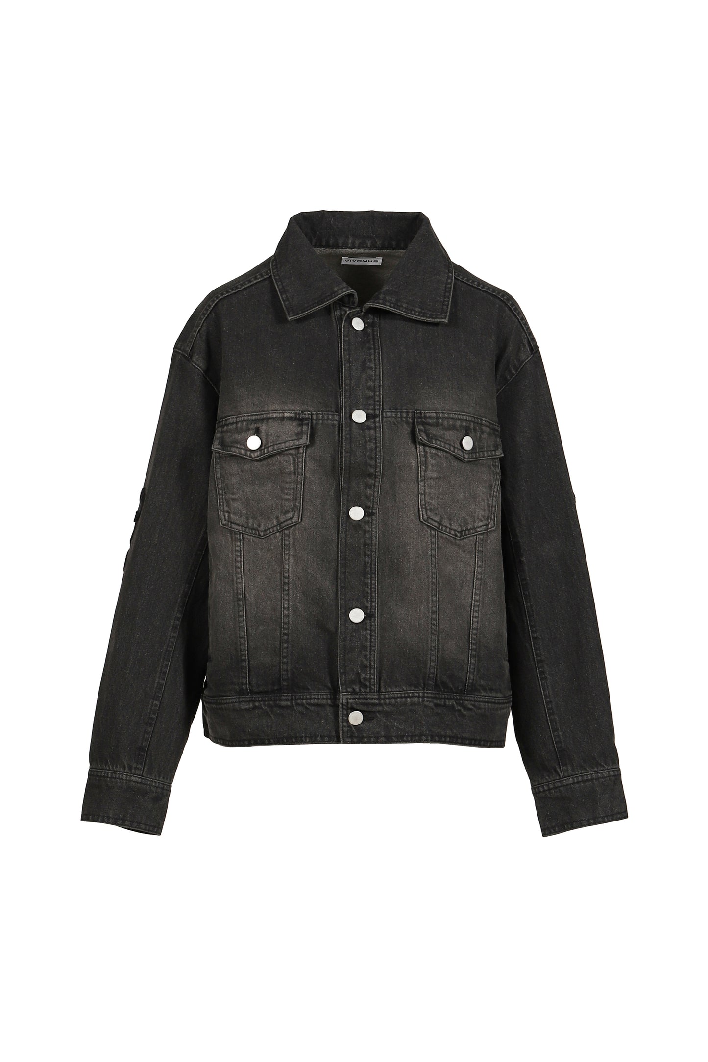 DENIM LACE JACKET / BLK