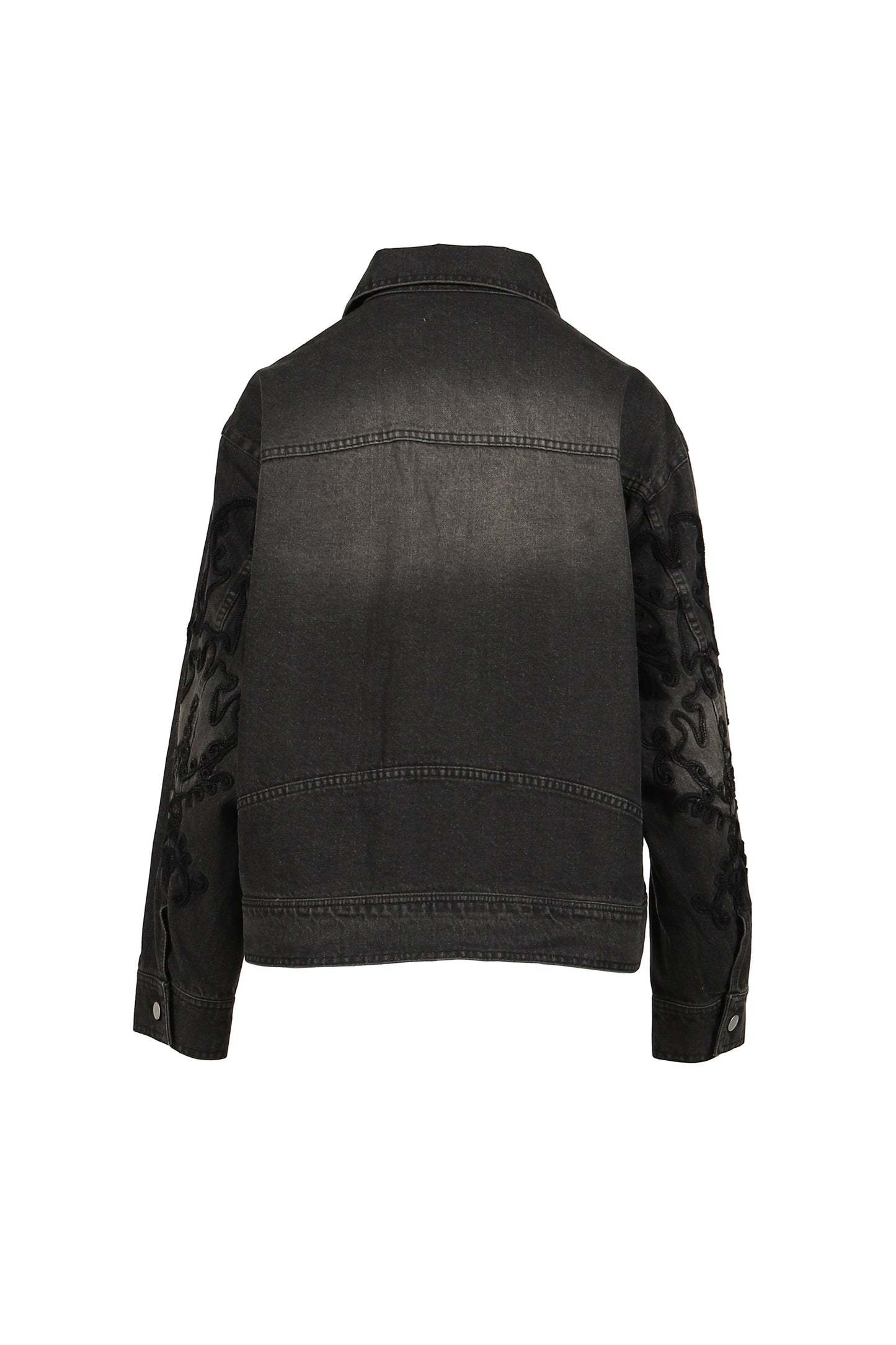 DENIM LACE JACKET / BLK