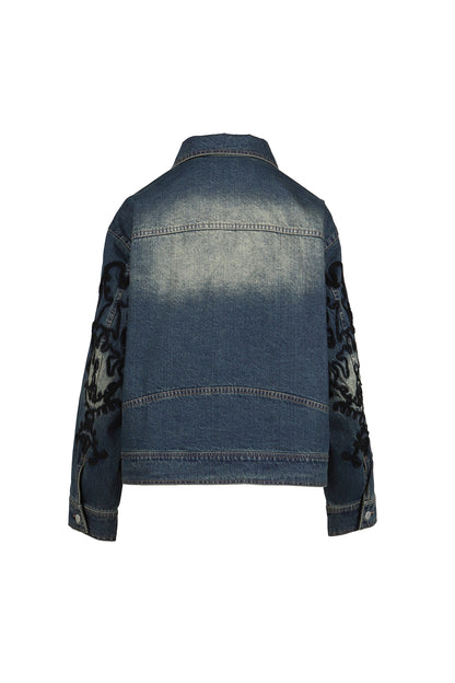 DENIM LACE JACKET / BLU