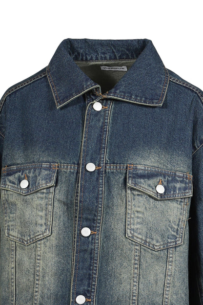 DENIM LACE JACKET / BLU