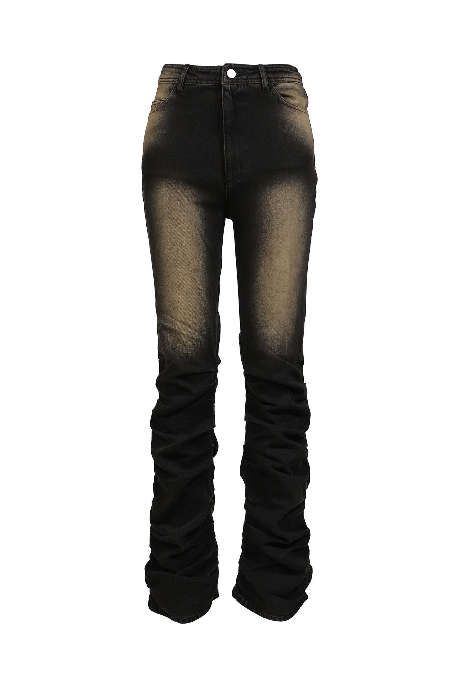 LOOSED LEG DENIM PANTS / BLK