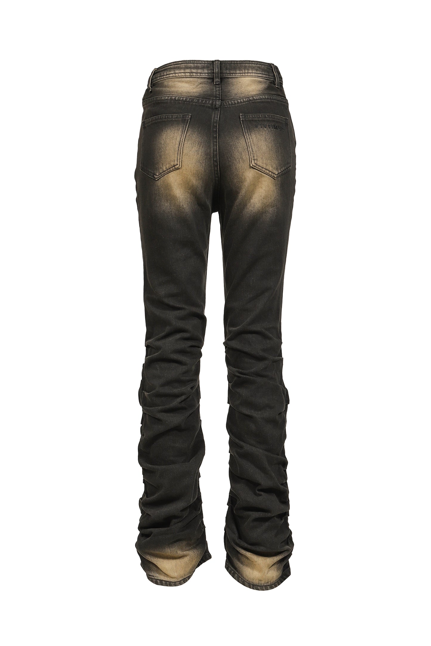 LOOSED LEG DENIM PANTS / BLK