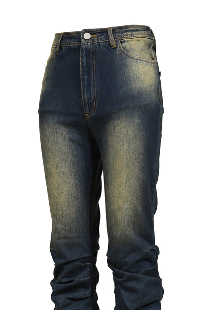 LOOSED LEG DENIM PANTS / BLU