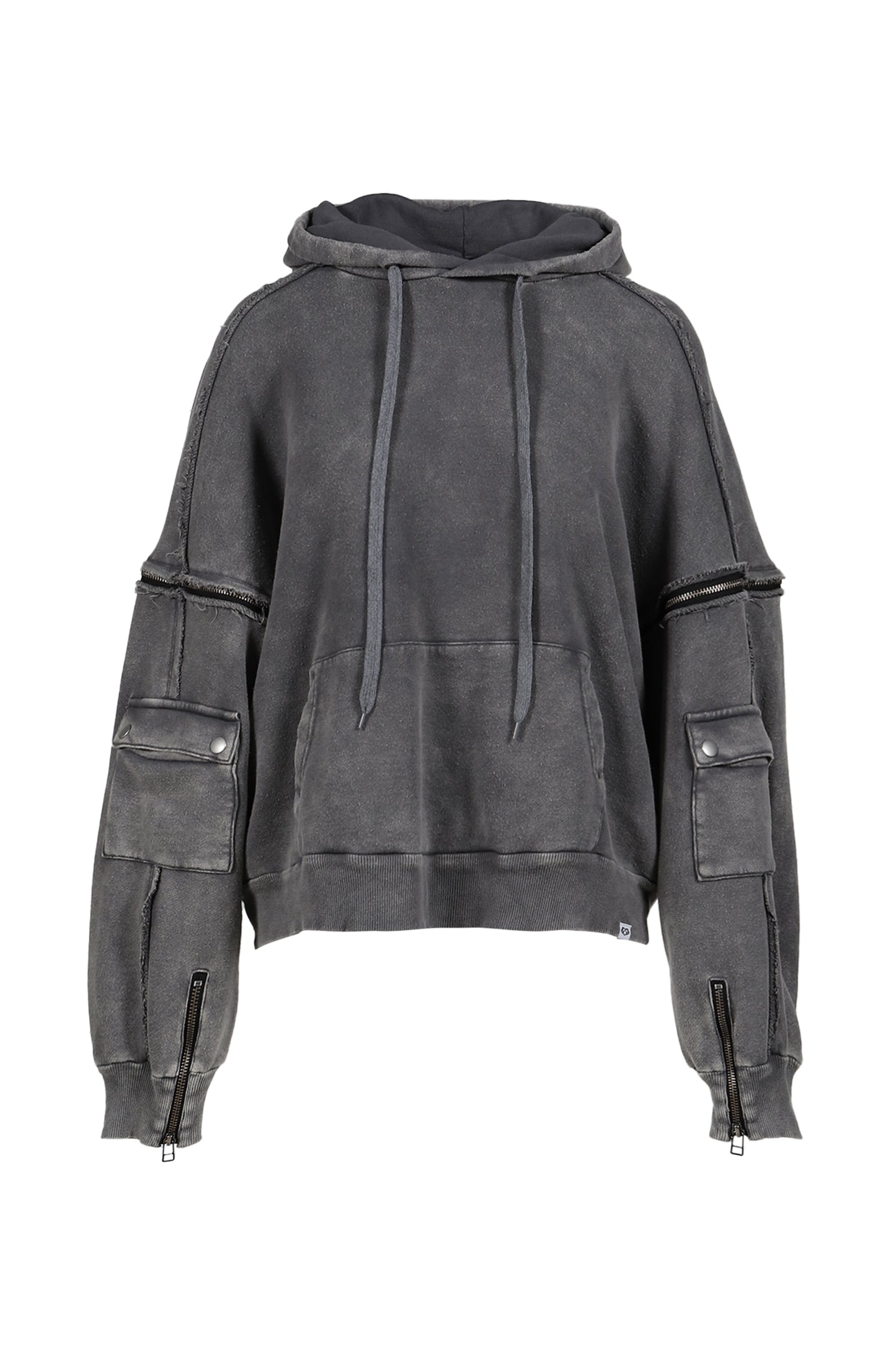 SPLIT SWEAT HOODIE / GRY