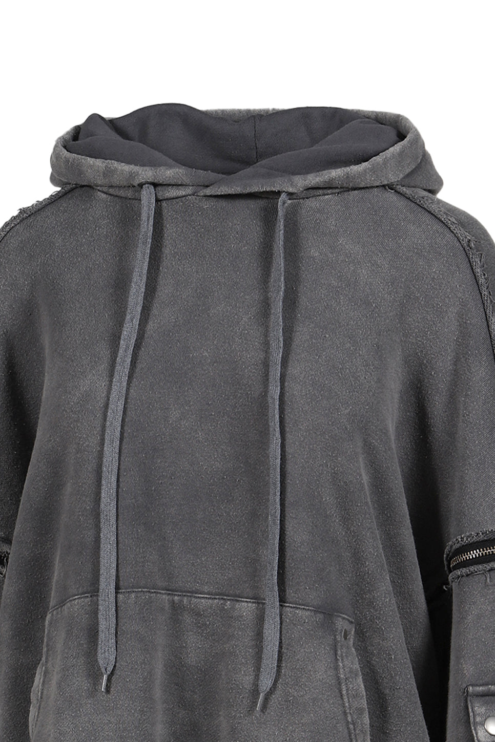 SPLIT SWEAT HOODIE / GRY