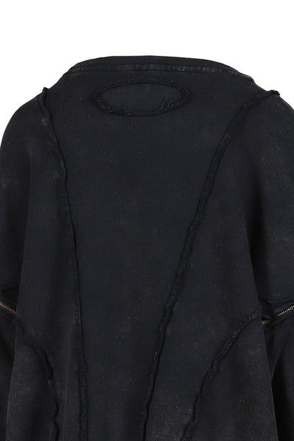 SPLIT SWEAT CREWNECK / BLK