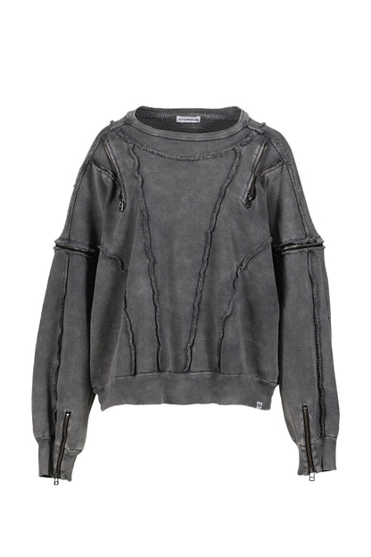 SPLIT SWEAT CREWNECK / GRY