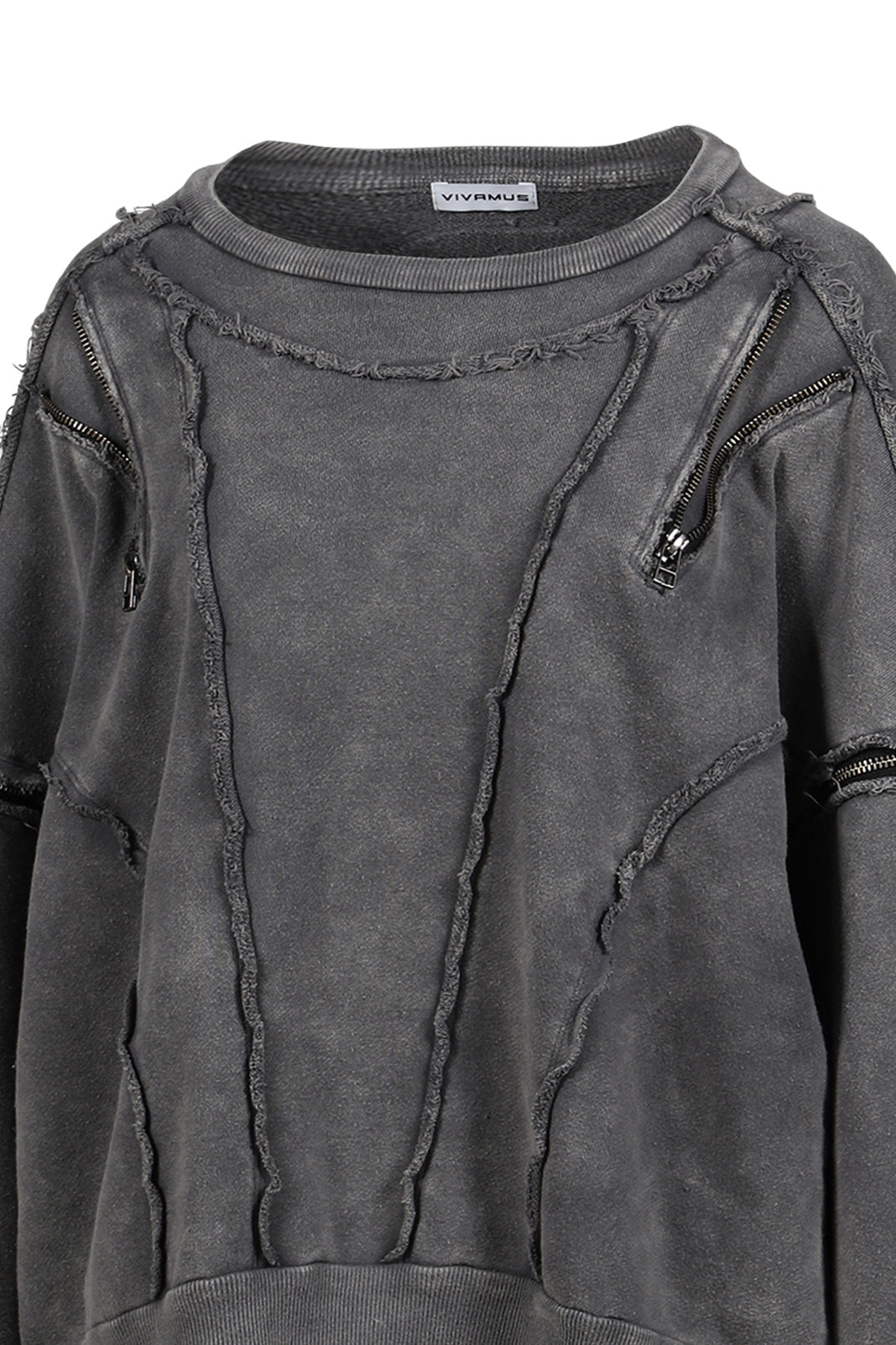SPLIT SWEAT CREWNECK / GRY