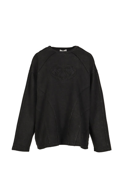 CREWNECK L/S TEE / BLK