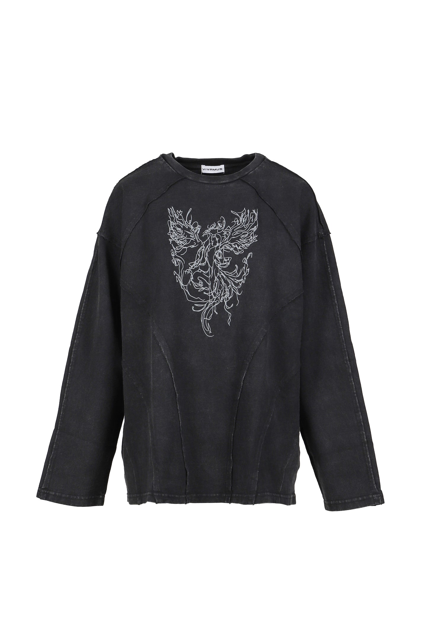 CREWNECK L/S TEE / BLK