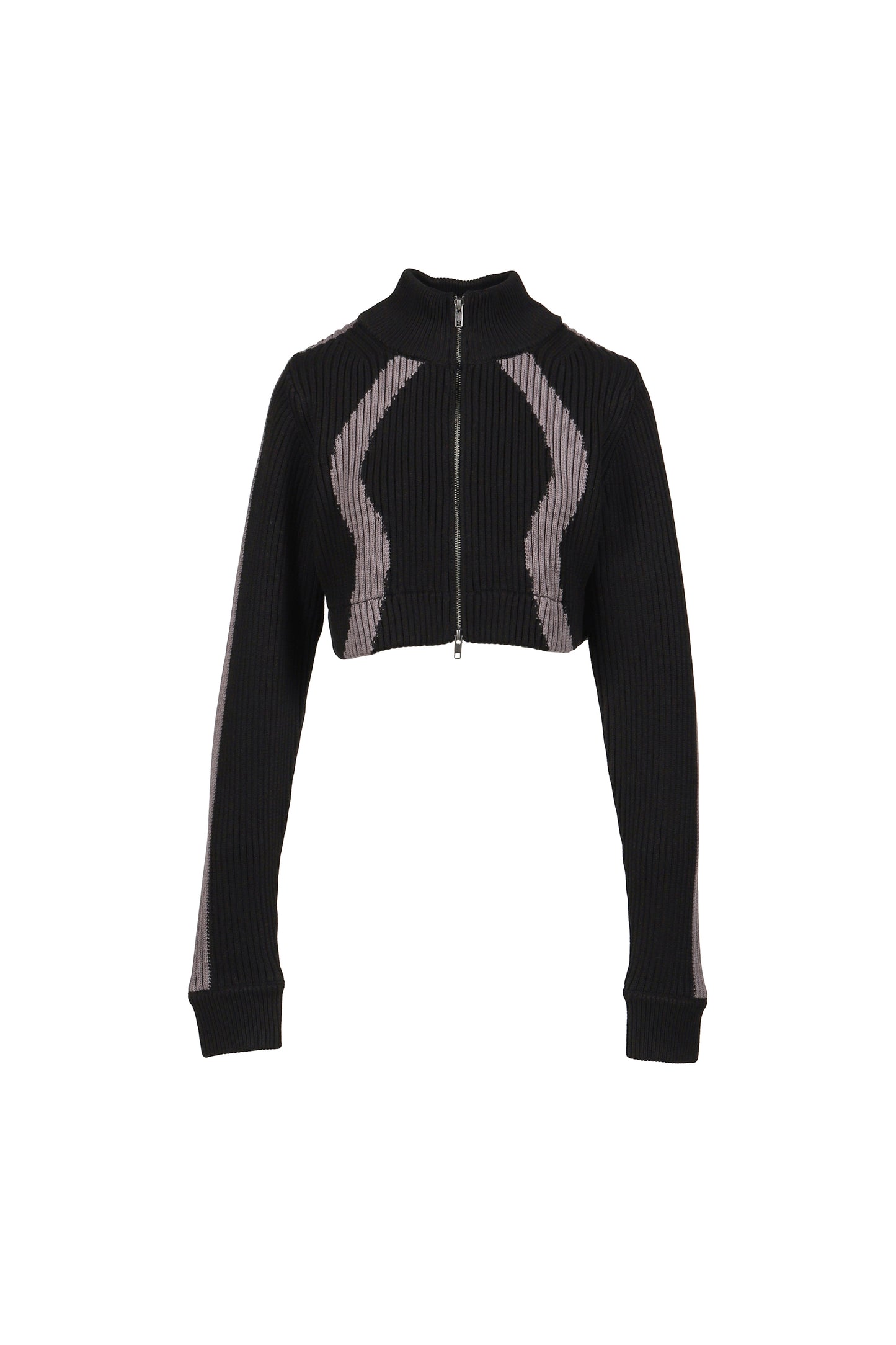 DOUBLE ZIP KNIT / BLK