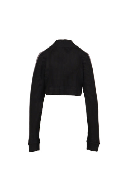 DOUBLE ZIP KNIT / BLK