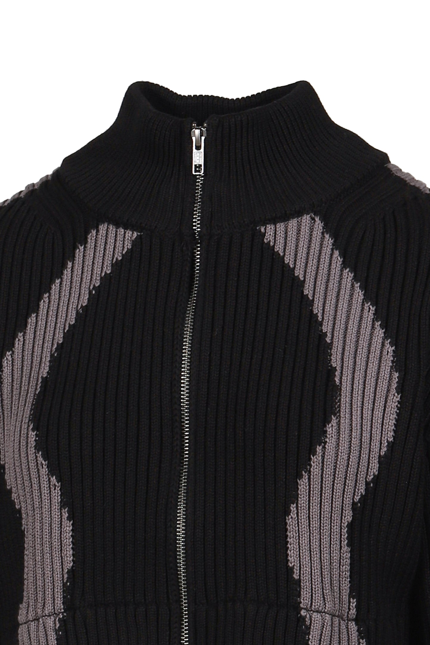 DOUBLE ZIP KNIT / BLK