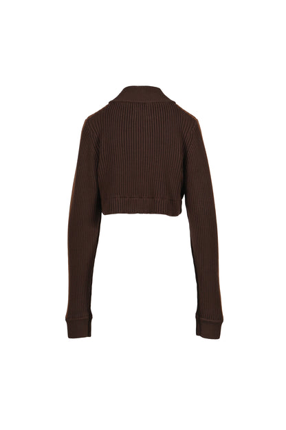 DOUBLE ZIP KNIT / BRW