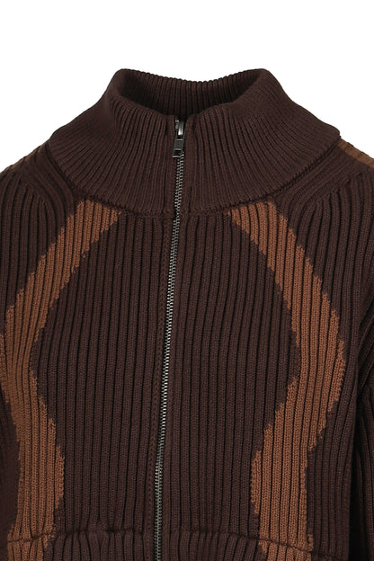 DOUBLE ZIP KNIT / BRW