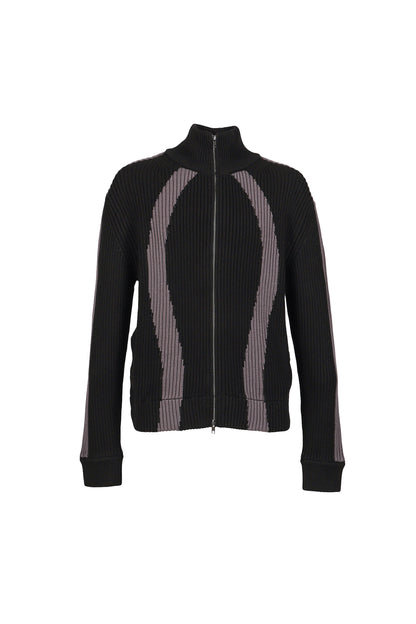DOUBLE ZIP KNIT / BLK