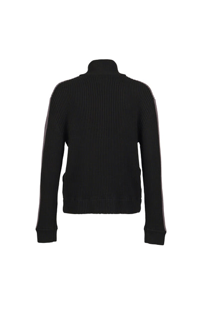 DOUBLE ZIP KNIT / BLK