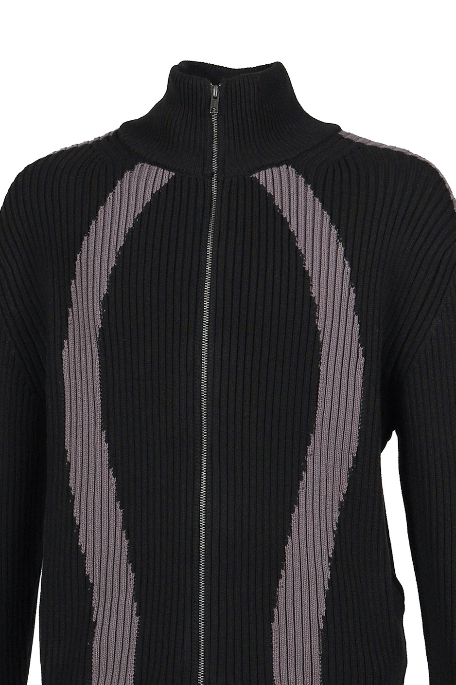 DOUBLE ZIP KNIT / BLK