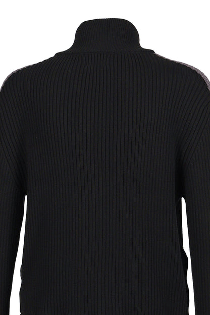 DOUBLE ZIP KNIT / BLK