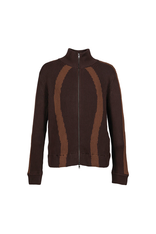 DOUBLE ZIP KNIT / BRW