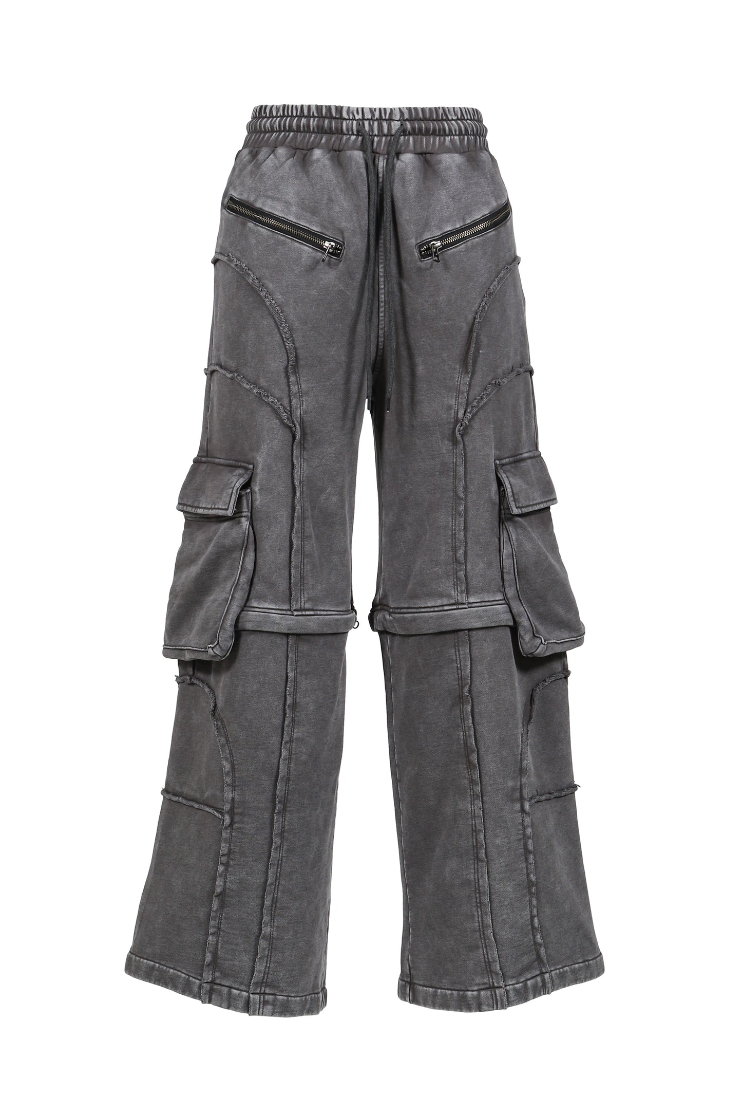 SPLIT SWEAT PANTS / GRY