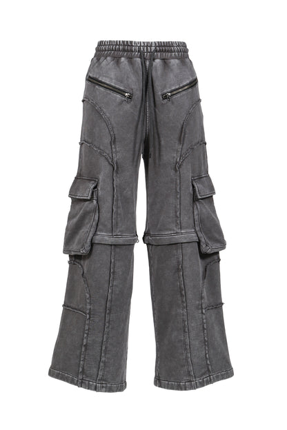 SPLIT SWEAT PANTS / GRY