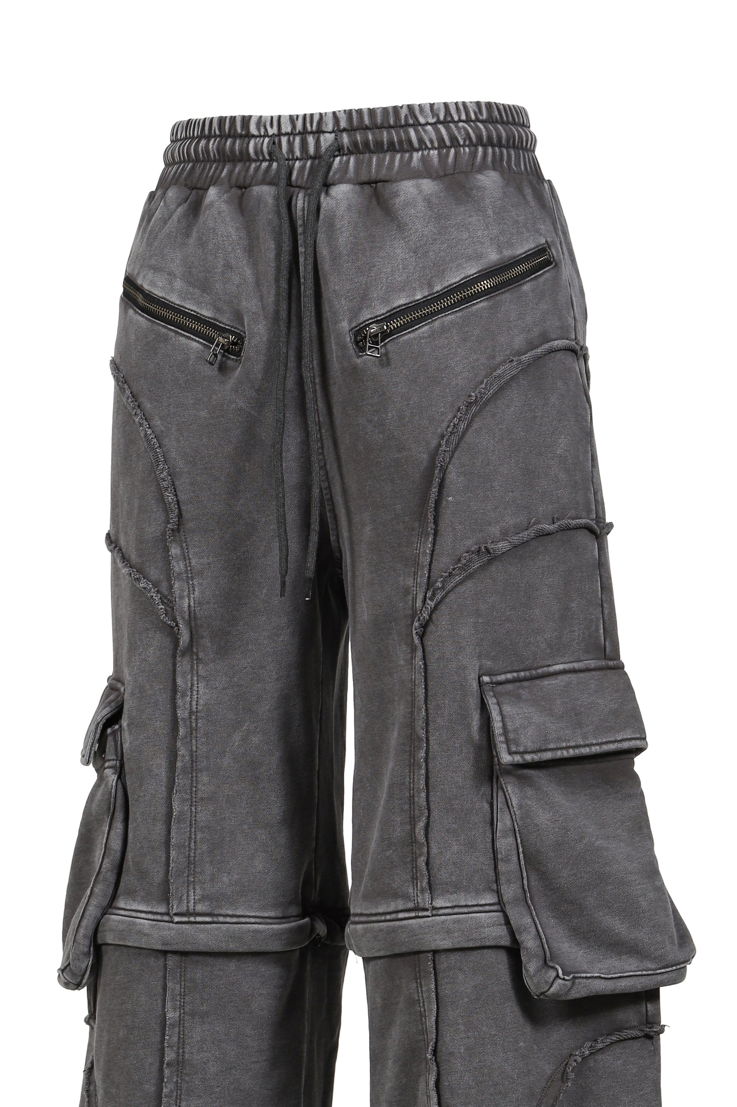 SPLIT SWEAT PANTS / GRY