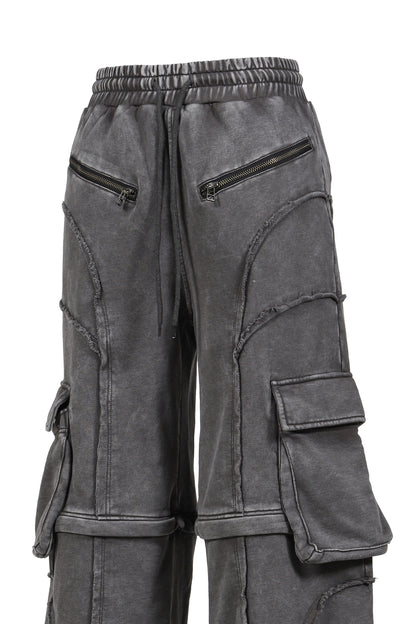 SPLIT SWEAT PANTS / GRY