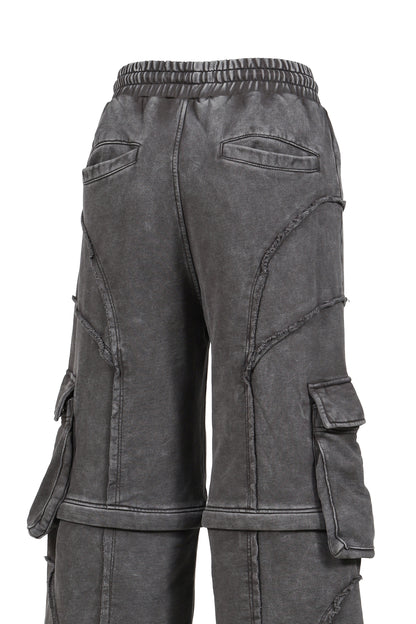 SPLIT SWEAT PANTS / GRY