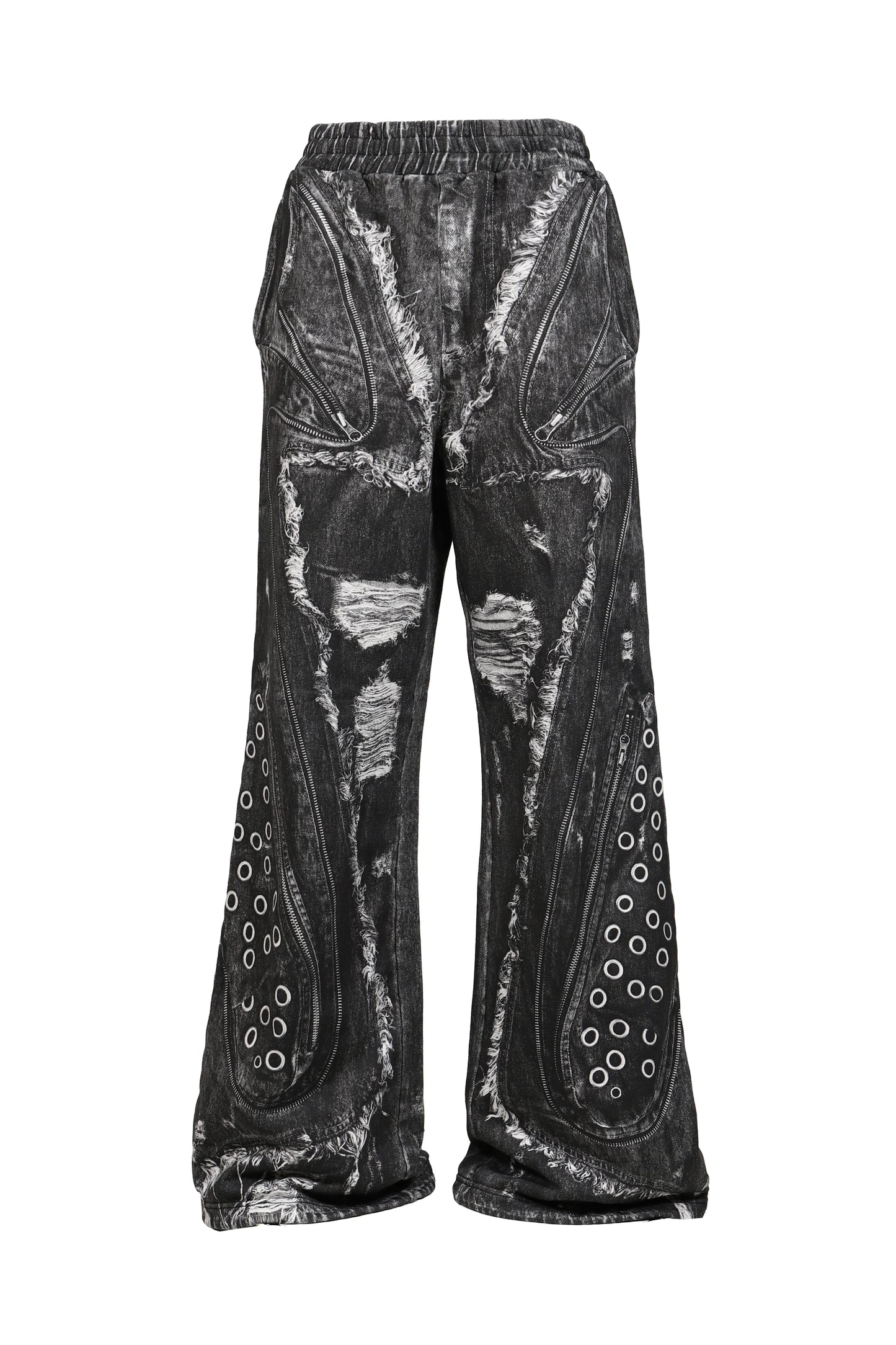 PRINT SWEAT PANTS / BLK