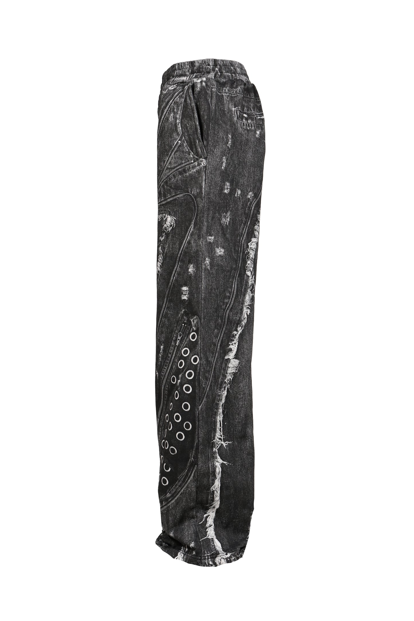 PRINT SWEAT PANTS / BLK