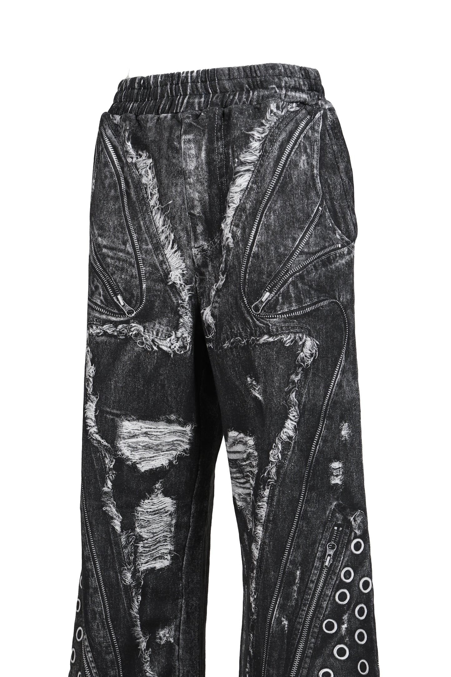 PRINT SWEAT PANTS / BLK