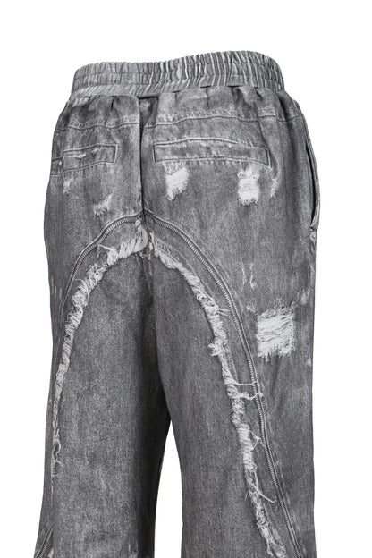 PRINT SWEAT PANTS / GRY
