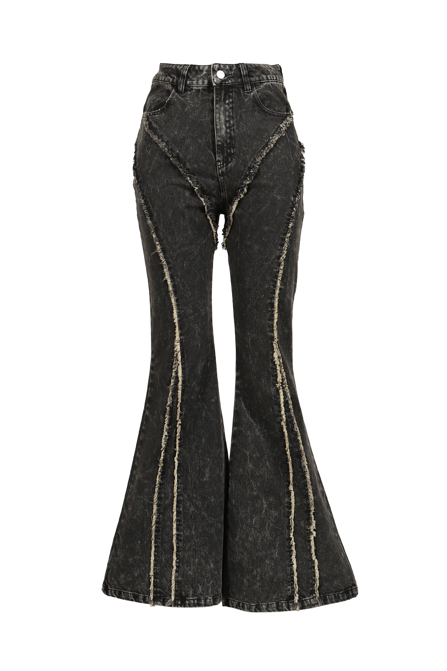 FLARE DENIM PANTS / BLK