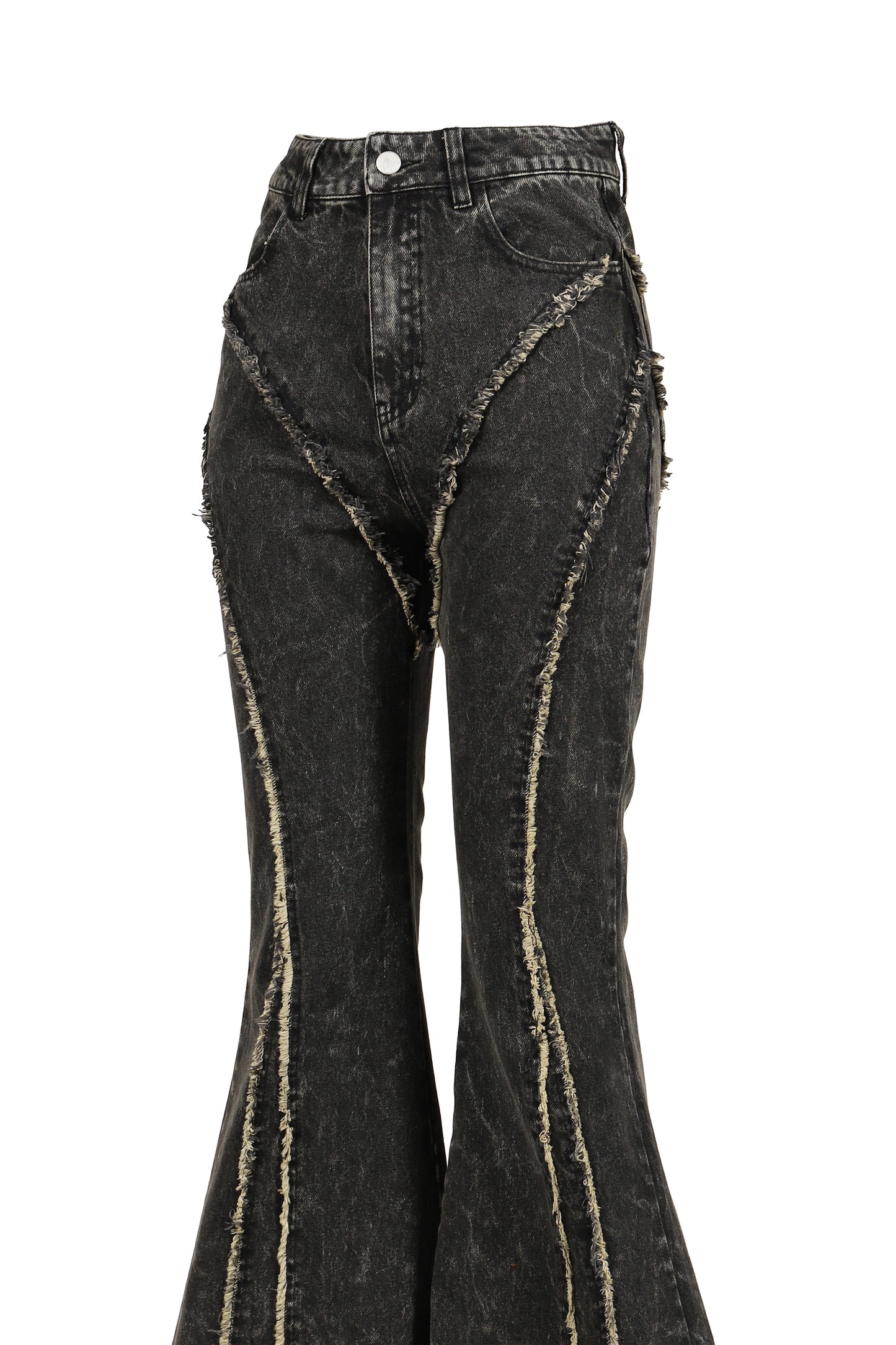 FLARE DENIM PANTS / BLK