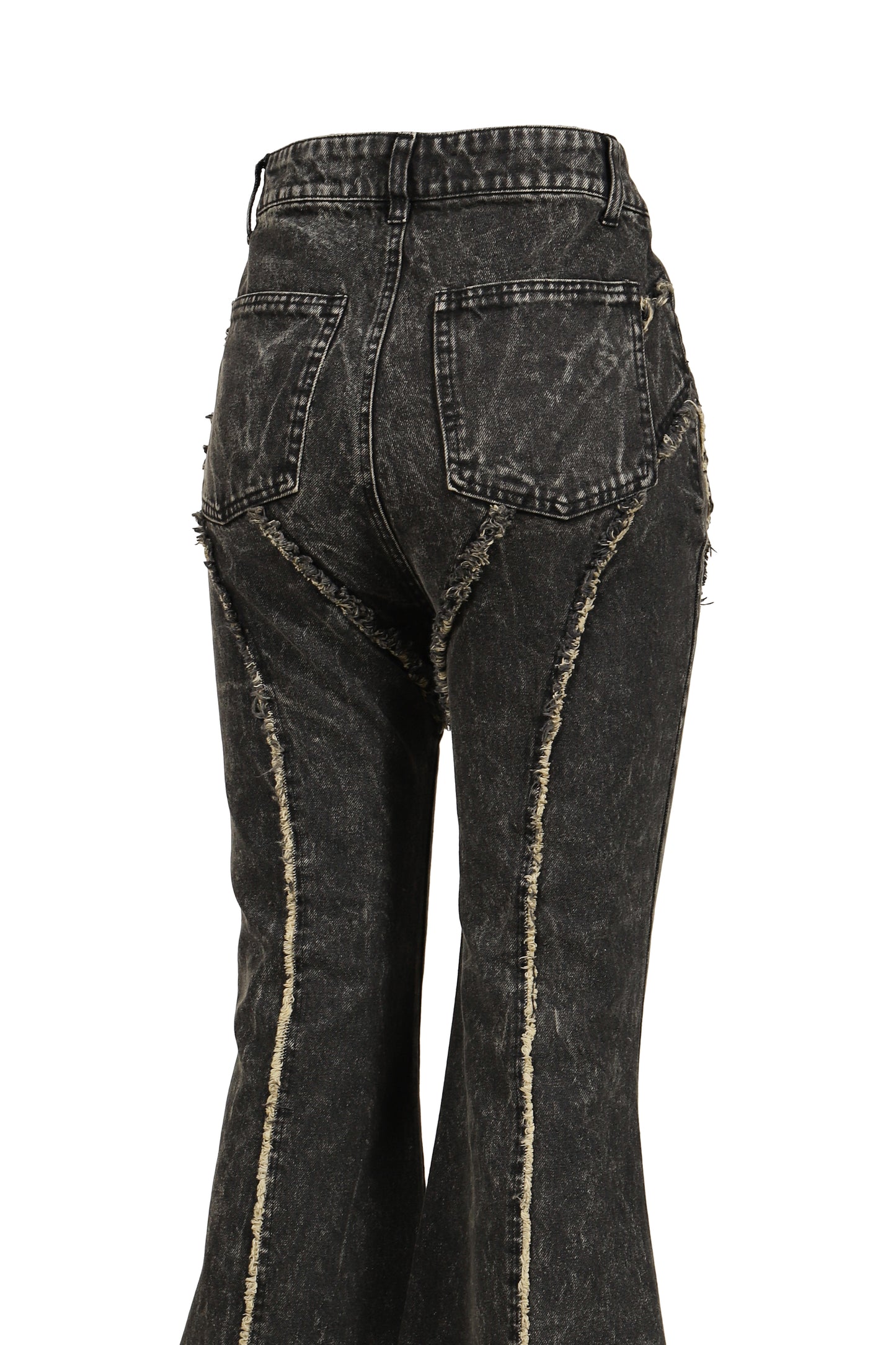 FLARE DENIM PANTS / BLK