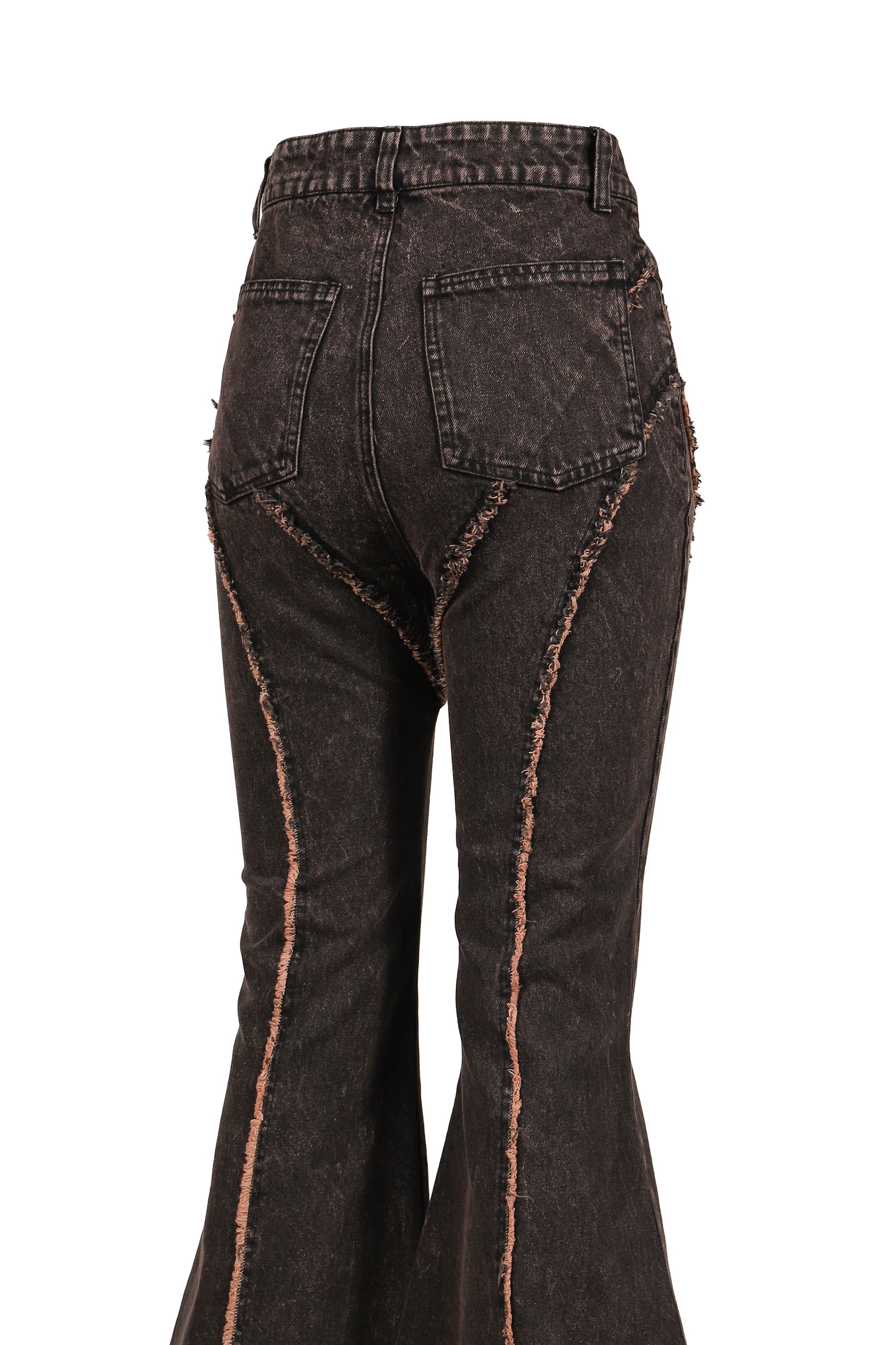 VIVAMUS ヴィヴァムス FW25 FLARE DENIM PANTS / BRW - NUBIAN