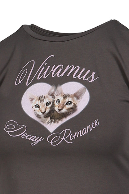 CATS MINI T-SHIRT / BLK