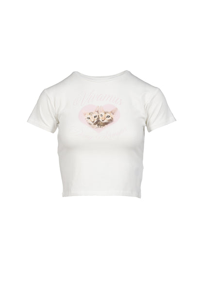 CATS MINI T-SHIRT / WHT