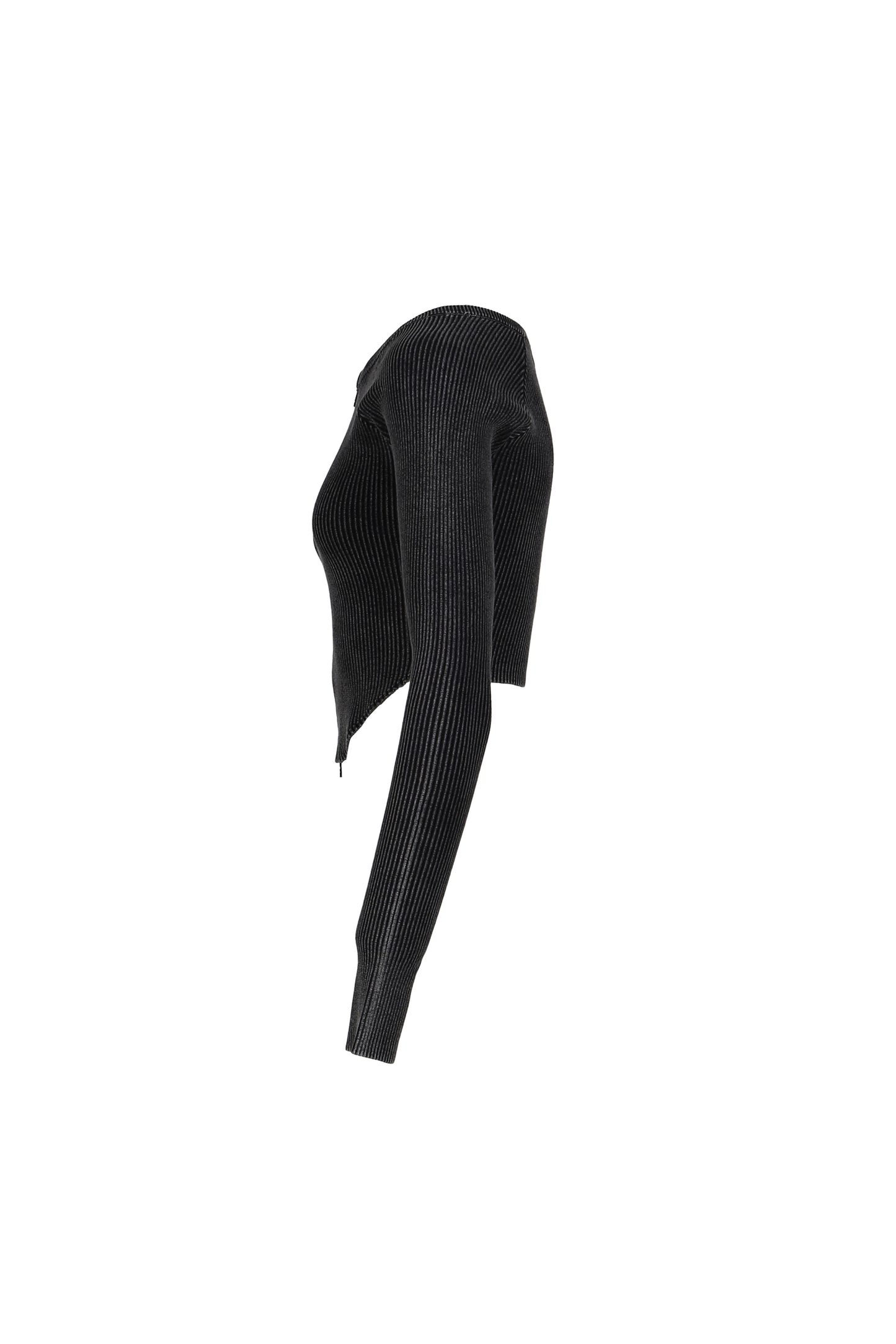 BITIER RIB CARDIGAN / BLK