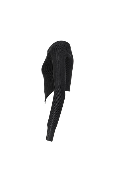 BITIER RIB CARDIGAN / BLK