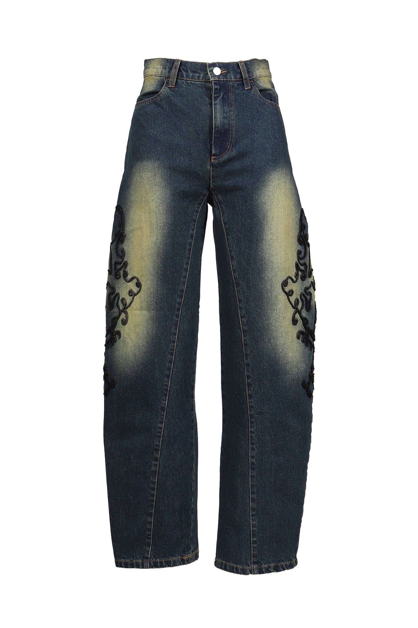 DENIM LACE PANTS / BLU