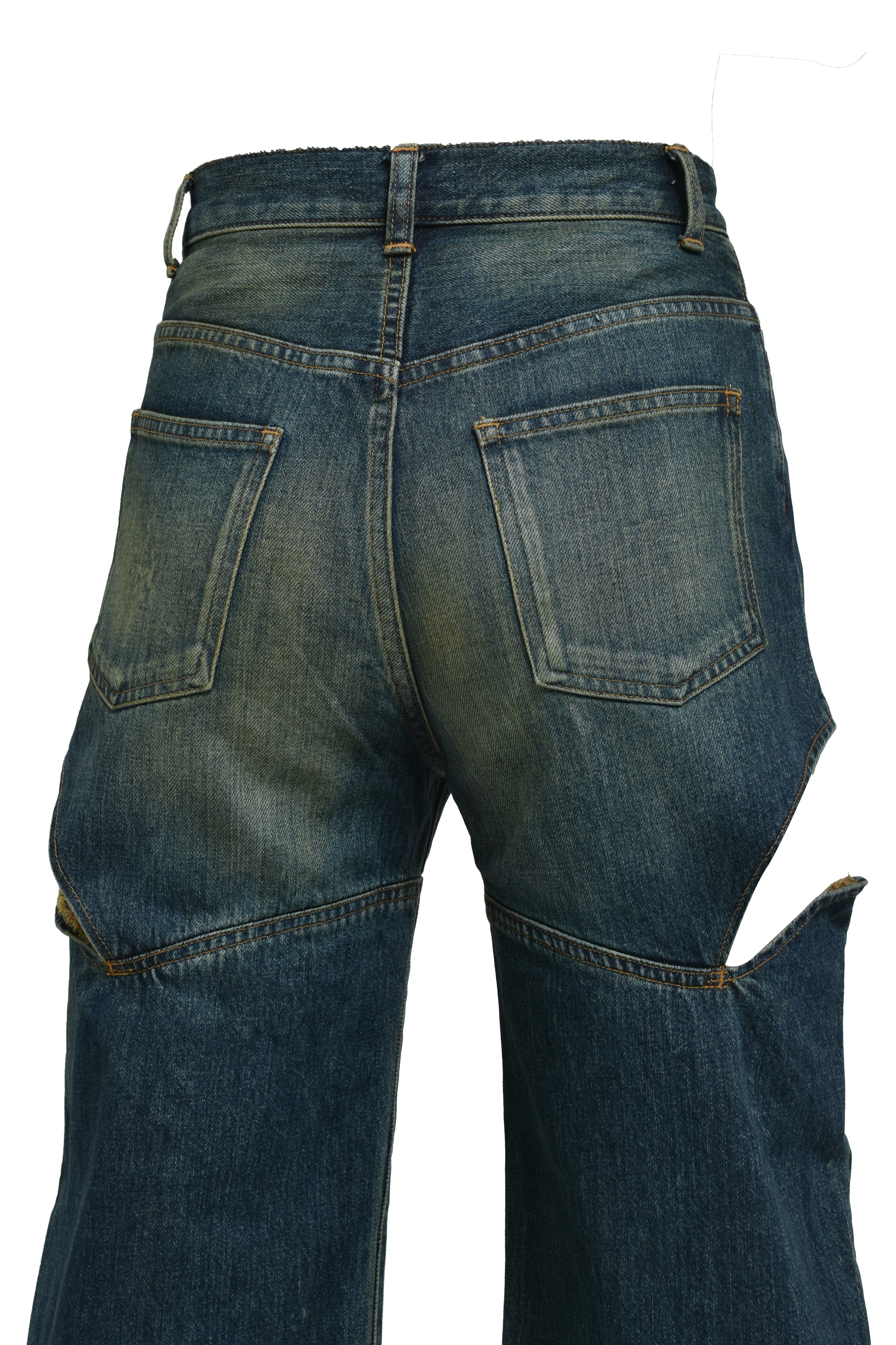 VIVAMUS SS25 CUTOFF DENIM PANTS / BLU - ヴィヴィアムス 公式