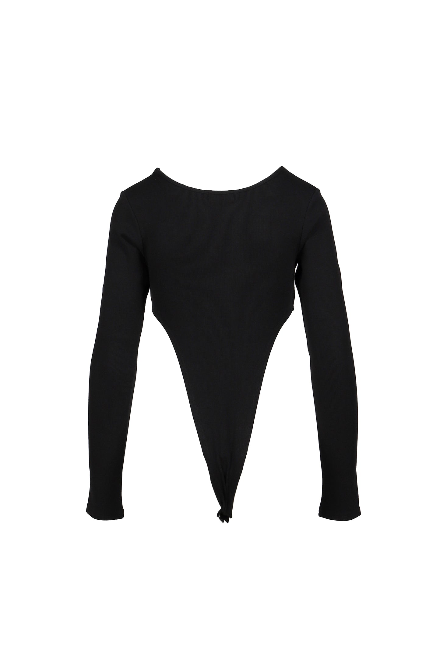 RIB CUT BODYSUITS  / BLK