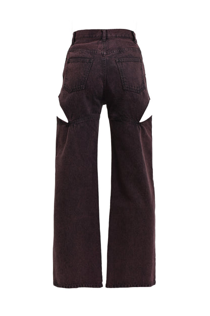 CUTOFF DENIM PANTS / PNK