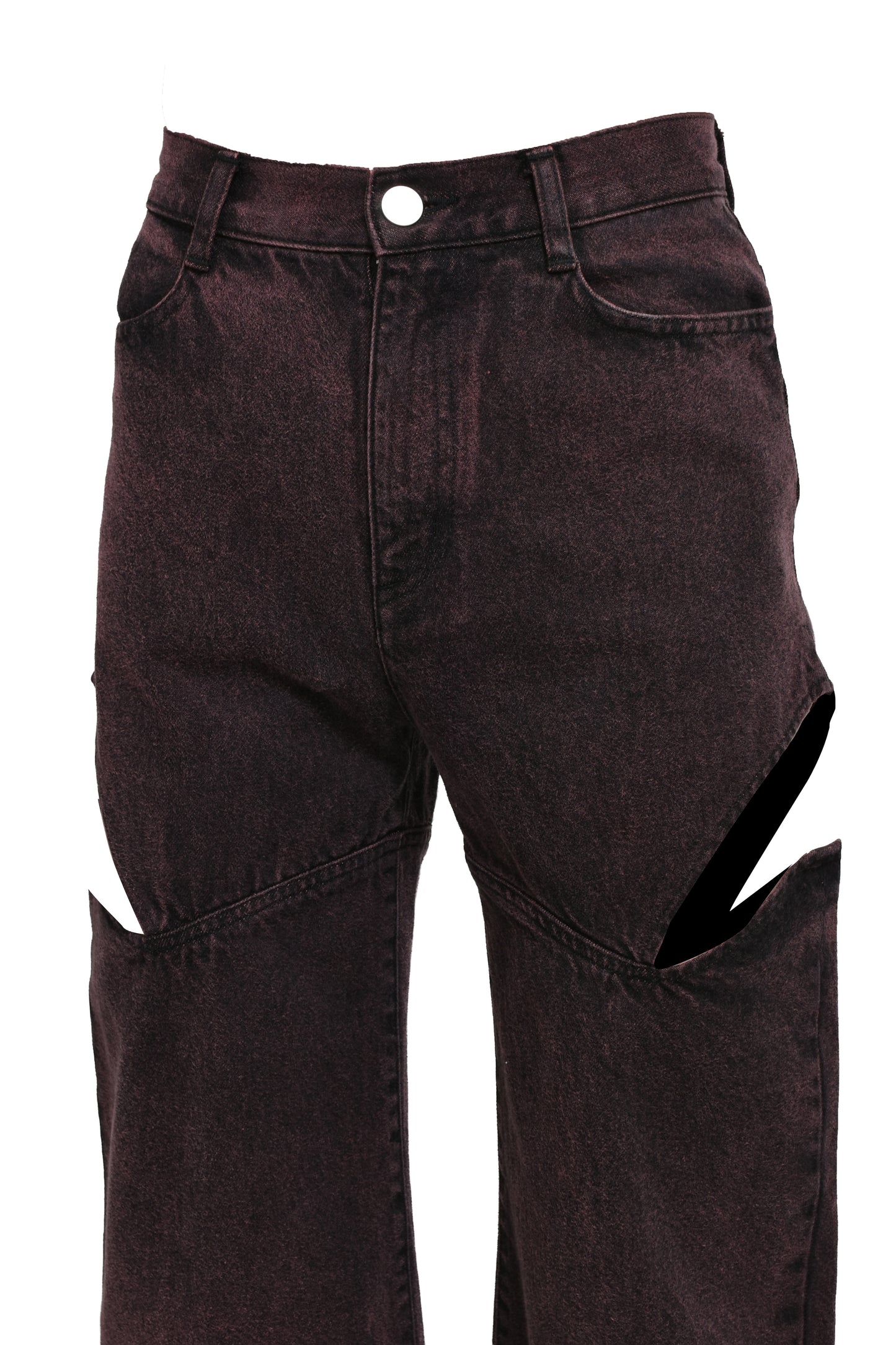 CUTOFF DENIM PANTS / PNK